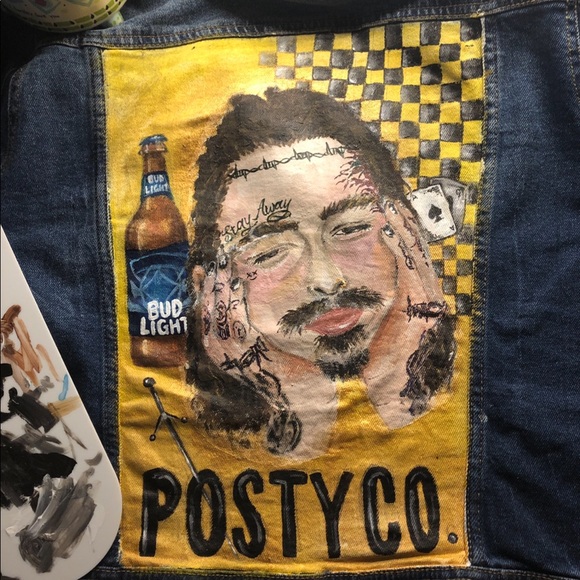 Post Malone Custom Painted Jean Jacket 